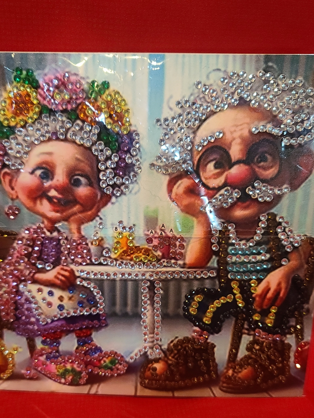 Whimsical Grandparents Diamond Art TWO Greeting Cards- NWT - Picture 7 of 8